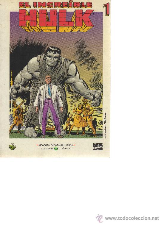 Comics: El incre&iacute;ble Hulk N&ordm;1- Grandes h&eacute;roes del c&oacute;mic N&ordm;14 - Biblioteca el Mundo