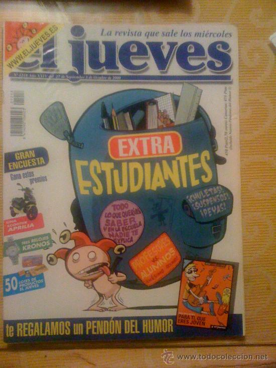 C&oacute;mics: 'El Jueves', n&ordm; 1218. 27 de Septiembre de 2000. Extra estudiantes. Incluye p&oacute;ster.