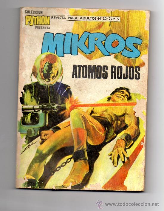 C&oacute;mics: (M-1) COLECCION PYTHON NUM 20 MIKROS ATOMOS ROJOS, IBERO MUNDIAL EDICIONES 1970 - Foto 1
