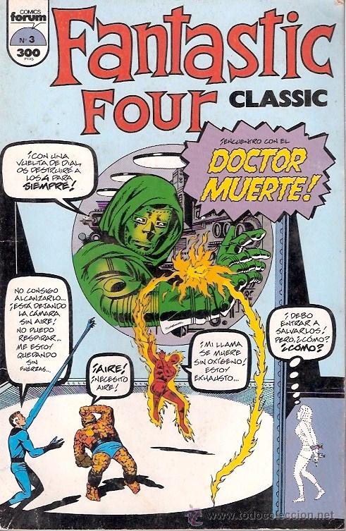 C&oacute;mics: TEBEOS Y COMICS - A&Ntilde;OS 80 - FANTASTIC FOUR CLASSIC - NUMERO 3 - MARVEL - Foto 1