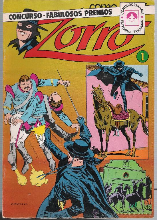 C&oacute;mics: Zorro n&ordm; 1. Editorial Tucum&aacute;n. Buenos Aires. - Foto 1