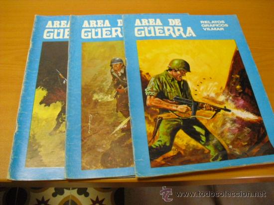 C&oacute;mics: 3 tebeos de area de guerra editorial vilmar 1980,n&ordm; 3-10-19