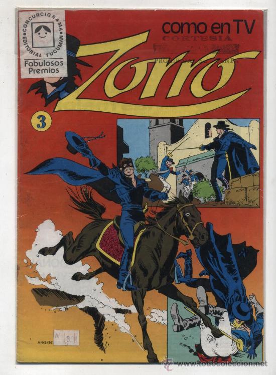 C&oacute;mics: Zorro n&ordm;  3. Editorial Tucum&aacute;n. Buenos Aires. - Foto 1