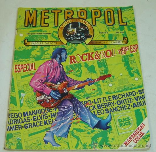 C&oacute;mics: REVISTA METROPOL-METRO COMICS-ESPECIAL ROCK&ROLL Y SUS 50-nro.6 1983