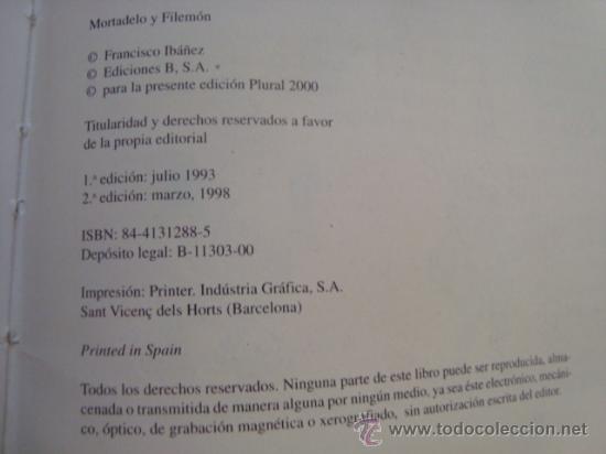 C&oacute;mics: MORTADELO Y FILEMON, LOS INVENTOS DEL PROFESOR ACTERIO , PLURAL, 2000 - Foto 2