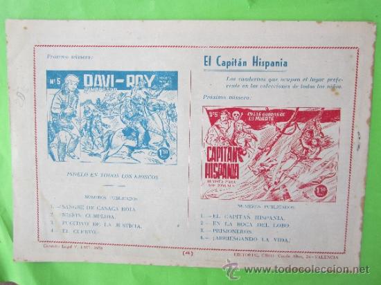 C&oacute;mics: DAVi - ROY N.4 ORIGINAL ,SIN ABRIR ,EDITORIAL CREO 1959 - Foto 3