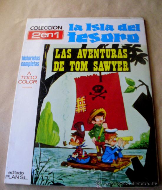 C&oacute;mics: 2 en 1 - La isla del tesoro - Las aventuras de Tom Sawyer - PLAN SL a&ntilde;o 1969 - Foto 1