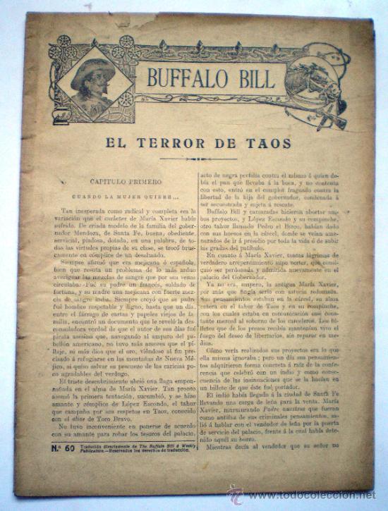 C&oacute;mics: BUFFALO BILL, N&ordm; 60 - EL TERROR DE TAOS. - Foto 1