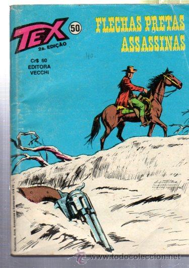 C&oacute;mics: TEBEO TEX 50, FLECHAS PRETAS ASSASSINAS, EDITORA VECCHI - Foto 1