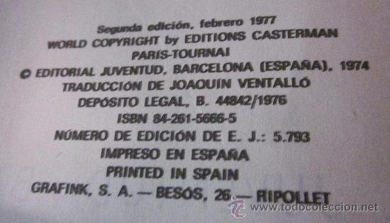 C&oacute;mics: TINTIN Y EL LAGO DE LOS TIBURONES. 2&ordf; EDICI&Oacute;N. 1977. - Foto 4