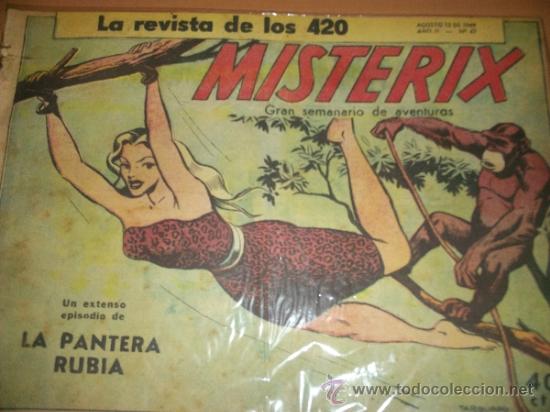 MISTERIX NUM.47 DE 1949 LA PANTERA-MISTERIX-AMOK 30 CM DE ANCHO P.22 CM ALTO EPOCA DE ORO (Tebeos y Comics Pendientes de Clasificar)