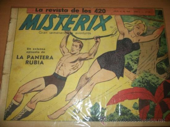 MISTERIX NUM.43 DE 1949 EPOCA DE ORO, ADEMAS MISTERIX-LA PANTERA-AMOK 32 CM DE ANCHO 22 DE ALTO (Tebeos y Comics Pendientes de Clasificar)