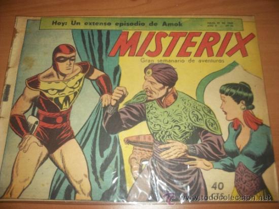 Cómics: misterix num.44 de 1949 epoca de oro, ademas misterix-la pantera-amok 32 cm de ancho 22 de alto - Foto 1 - 35508648