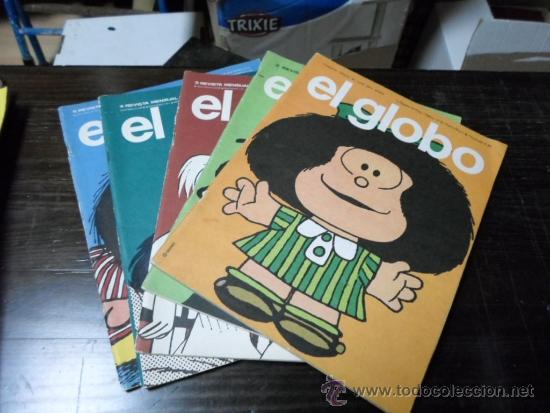 C&oacute;mics: El Globo, Ed. Burulan, Mafalda, ed. 1973, Numeros 1.2.3.4.5 - Foto 1