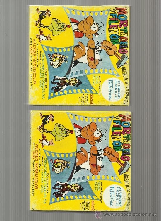 C&oacute;mics: LOTE DE DOS PELICULAS DE SUPER 8 DE MORTADELO Y FILEMON - Foto 1