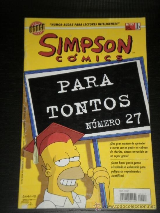 C&oacute;mics: COMICS SIMPSON N&ordm; 27 -  &iexcl;EL CEREBRO DE HOMER REPARADO! - COMICS BONGO - Foto 1
