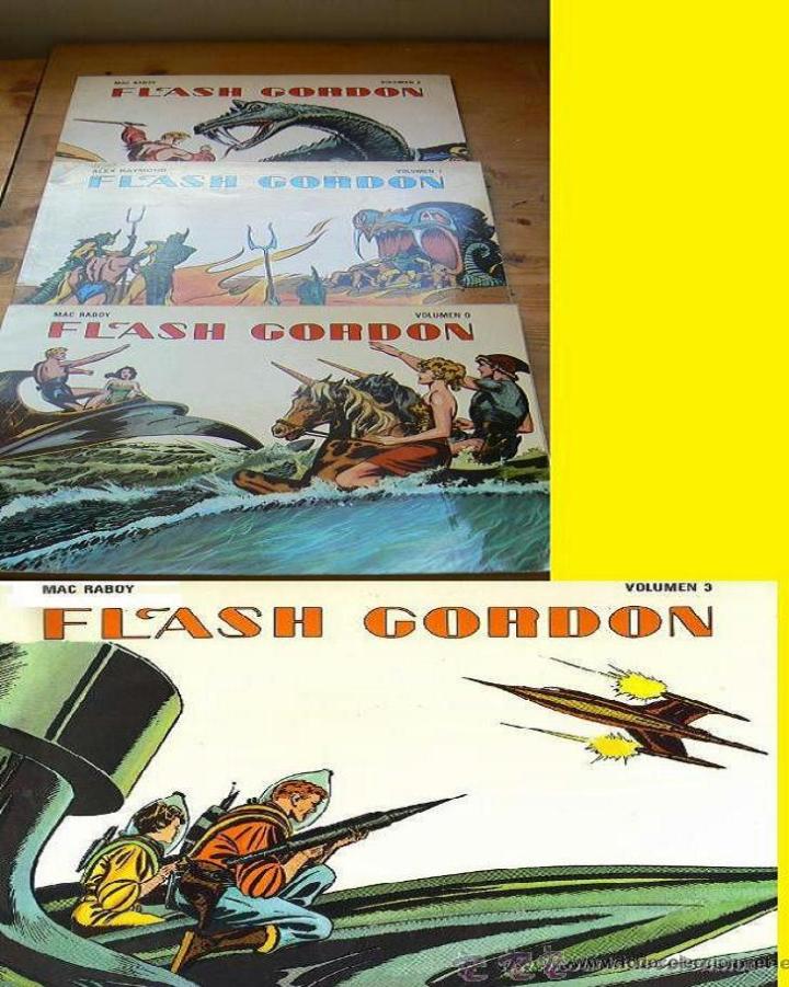C&oacute;mics: FLASH GORDON / MAC RABOY ( 3 VOLUMENES: 0 / 1 / 2 ) EDITORIAL B.O. !!!!!!!! IMPECABLES !!!!!!!!!! - Foto 1