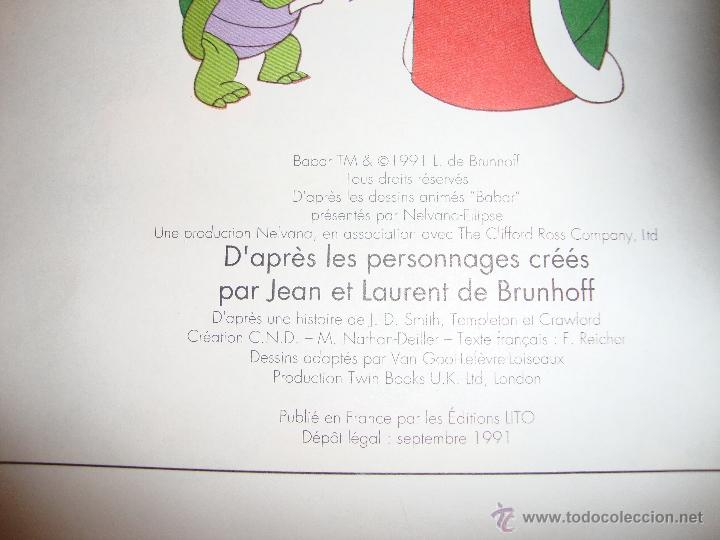 C&oacute;mics: 2 LIBROS DE BABAR. CHATEAU DE 1961 y BABAR HALTE &Agrave; LA POLLUTION 1991 - Foto 4