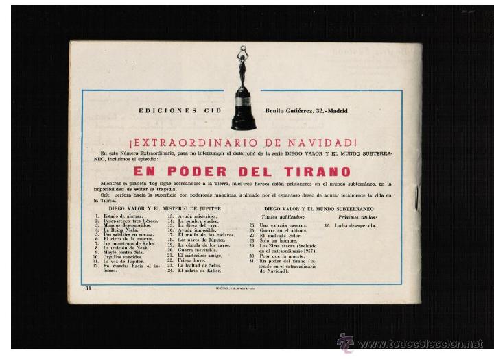 C&oacute;mics: DIEGO VALOR - EXTRAORDINARIO DE NAVIDAD - EDICIONES CID 1957 - Foto 2