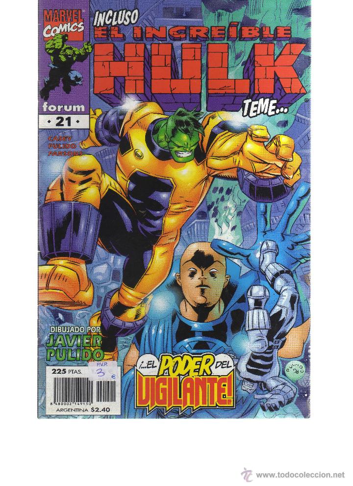 C&oacute;mics: EL INCREIBLE HULK N&ordm; 21 (FORUM) - CJ84 - Foto 1