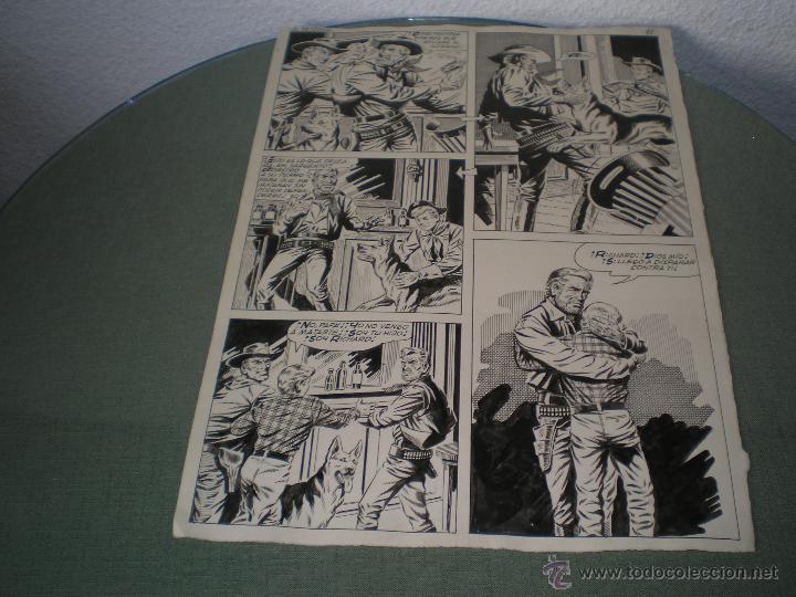 C&oacute;mics: DIBUJO ORIGINAL DE UN TEBEO DE RIN TIN TIN DE GRAN TAMA&Ntilde;O - Foto 1