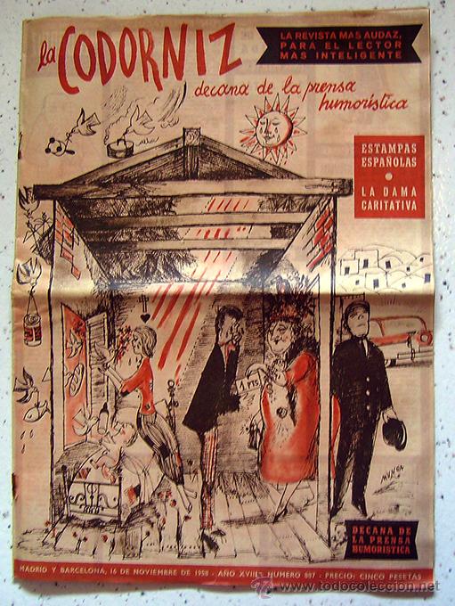 C&oacute;mics: REVISTA DE HUMOR . LA CODORNIZ . N&ordm; 887 . A&Ntilde;O 1959 - Foto 1