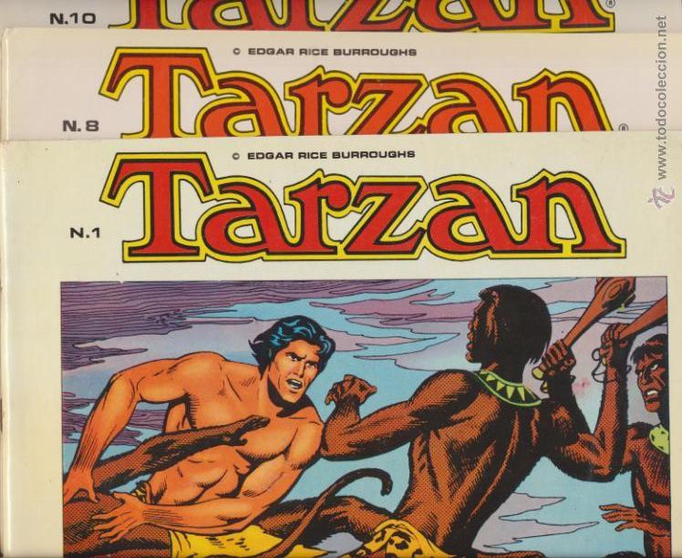 C&oacute;mics: Tarzan. Lote de 3 ejemplares n&ordm;  1,8 y 10.. Ediciones B.O. - Foto 1