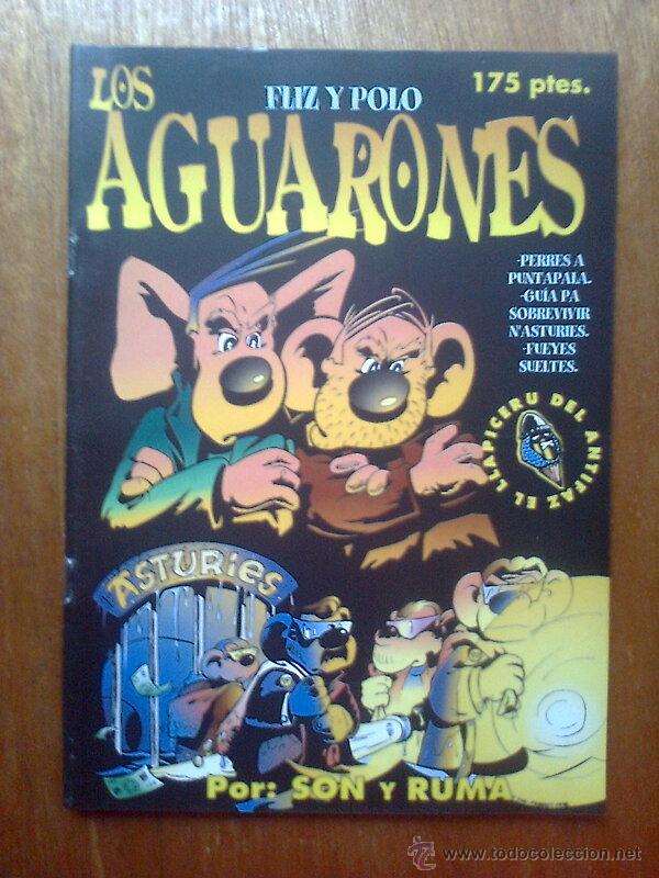 Comics: LOS AGUARONES, FLIZ Y POLO, POR SON Y RUMA, EL LLAPICERU DEL ANTIFAZ, CONCEYU BABLE, EN ASTURIANO