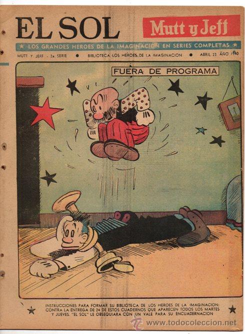 C&oacute;mics: MUTT Y JEFF - EL SOL - ABRIL 1940 - COLOR - 16 PAG - Foto 1