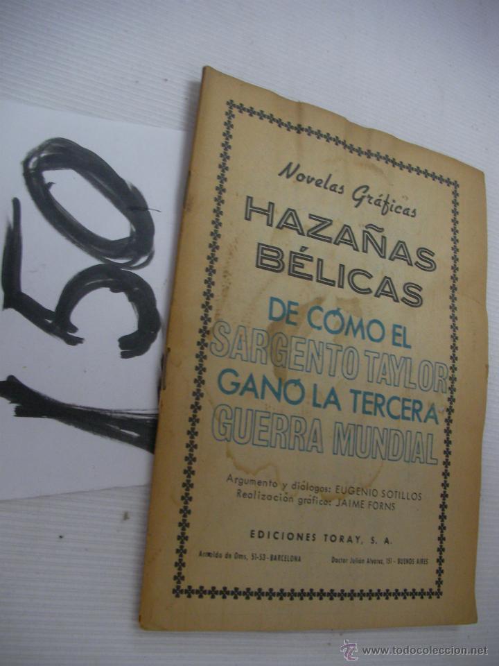 Comics: ANTIGUO COMIC - HAZA&Ntilde;AS BELICAS - DE COMO EL SGTO.TAYLOR GANO LA 3&ordf; GUERRA M- ENVIO GRATIS A ESPA&Ntilde;A