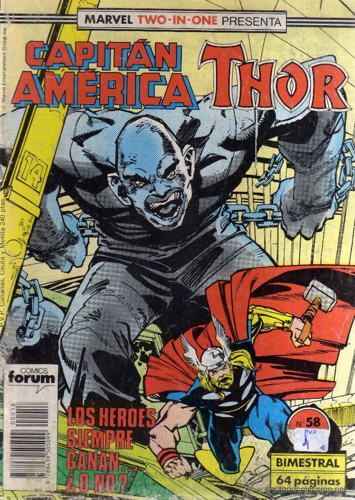 C&oacute;mics: Capitan America/ Thor Numero 58, Forum, CJ152