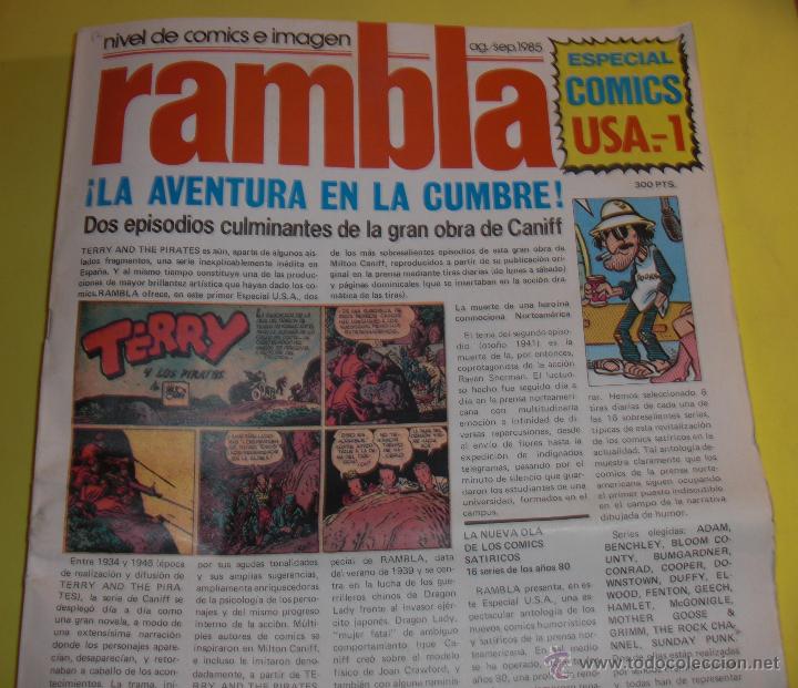 C&oacute;mics: RAMBLA ESPECIAL COMICS USA LOS MEJORES DIBUJANTES CON FICHA PERSONAL E HISTORIETAS EDIC. RAMBLA S A