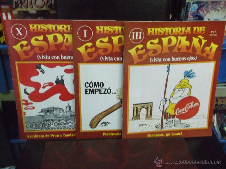 Comics : HISTORIA DE ESPA&Ntilde;A ( VISTA CON BUENOS OJOS ) N&ordm; 1, 3, 10 ( humor grafico )