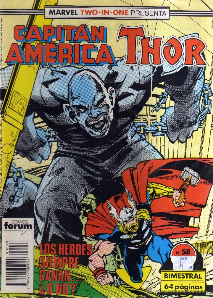 C&oacute;mics: CAPIT&Aacute;N AM&Eacute;RICA THOR N&Uacute;MERO 58 - FORUM - CJ207 - Foto 1