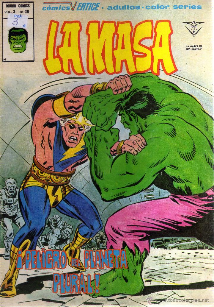 C&oacute;mics: LA MASA - VOLUMEN 3 N&Uacute;MERO 38 - VERTICE - CJ208 - Foto 1