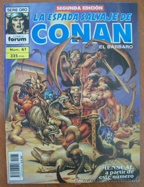 C&oacute;mics: LA ESPADA SALVAJE DE CONAN EL BARBARO 61. COMICS FORUM SERIE ORO - Foto 1