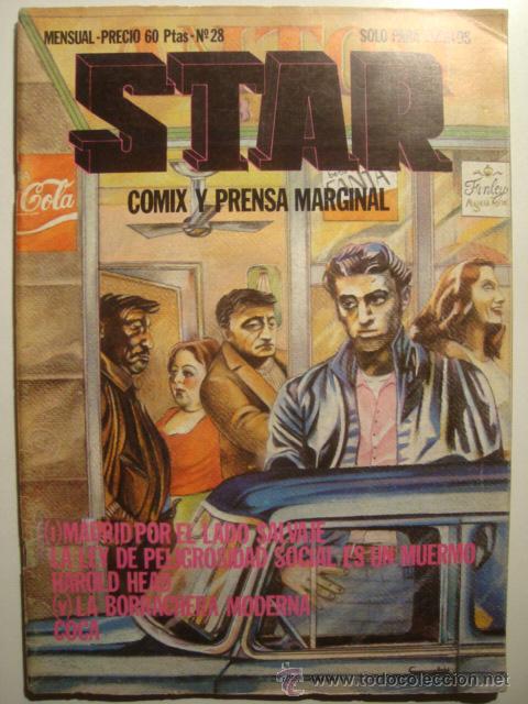 C&oacute;mics: REVISTA STAR COMIX Y PRENSA MARGINAL (N&ordm; 28, AGOSTO 1976). UNDERGROUND LLOPIS BUFILL MADRID SALVAJE