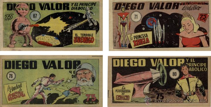 C&oacute;mics: Lote de 59 ejemplares originales de Diego Valor. 1&ordf; Edici&oacute;n 1954 - Foto 1