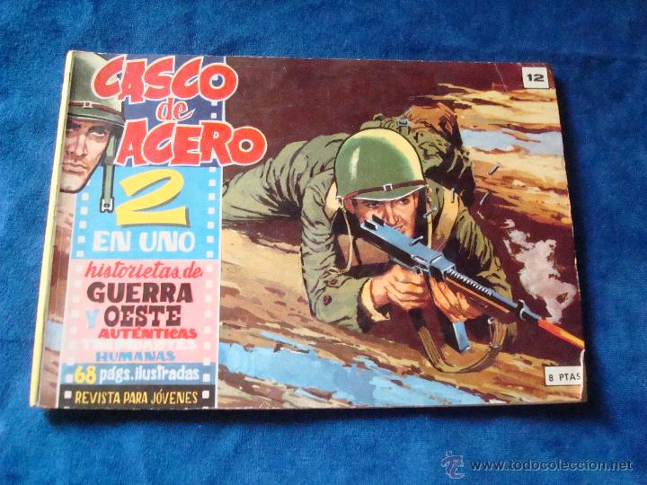 C&oacute;mics: casco de acero n&ordm; 12 2 en uno 1961 ediciones manhattan - Foto 1