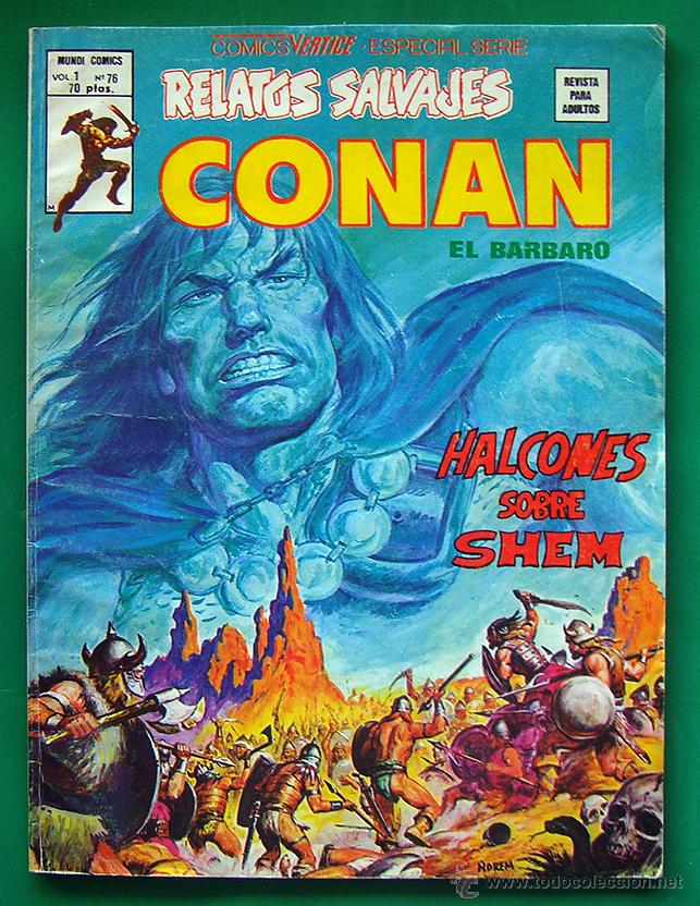 C&oacute;mics: COMIC . RELATOS SALVAJES CONAN . VOLUMEN 1 . NUMERO 76 . VERTICE - Foto 1
