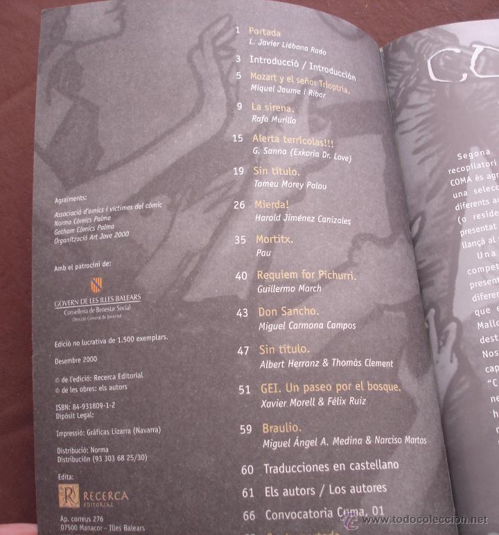 C&oacute;mics: COMA,00 - COMIC DE MALLORCA - RECCERCA EDITORIAL - EDICI&Oacute;N DE 1500 EJEMPLARES - ILLES BALEARS - 2000 - Foto 4