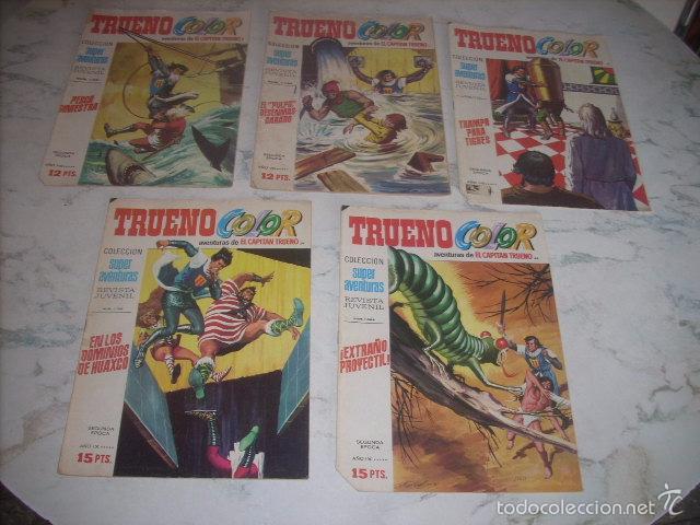 C&oacute;mics: Trueno Color, n&ordm; 7, 11, 28, 39 y 46. Segunda &eacute;poca. Colecci&oacute;n Super Aventuras