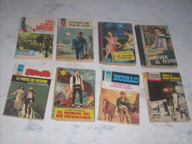 Comics : Lote de 8 novelas, del Oeste, esp&iacute;as y una rom&aacute;ntica.