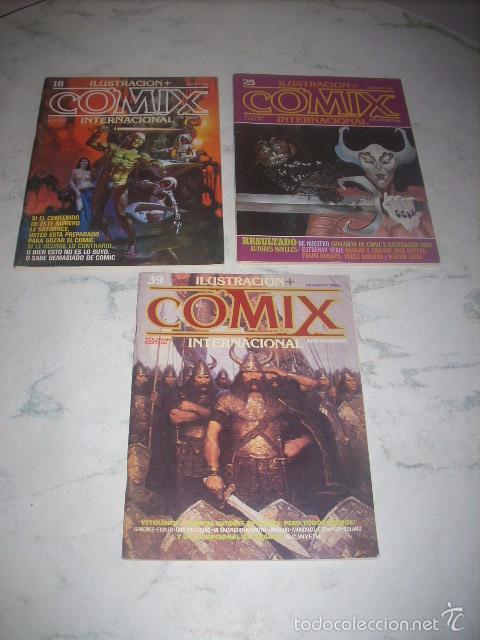 Comics : Comix Internacional. Lote de 3 ejemplares. N&ordm; 18, 25 y 39