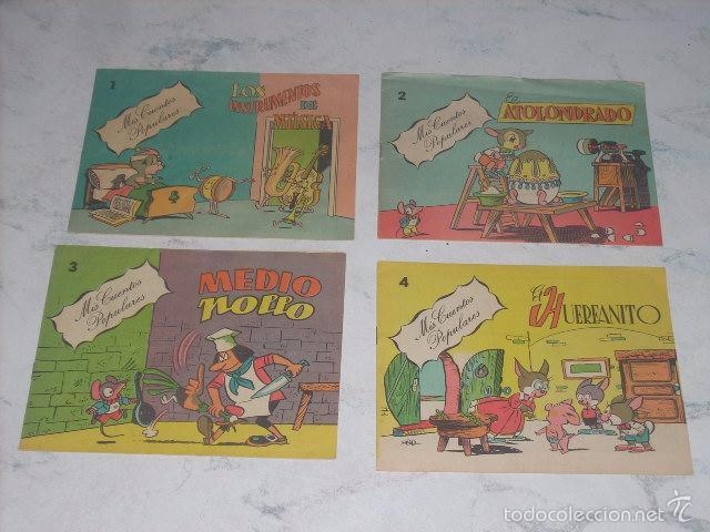 Comics : Mis cuentos populares, de Editora Valenciana, 1.983. Completa, 4 n&uacute;meros.