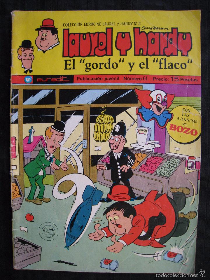 C&oacute;mics: LAUREL Y HARDY - EL GORDO Y EL FLACO - N&ordm; 61 - EUREDIT 1974. - Foto 2