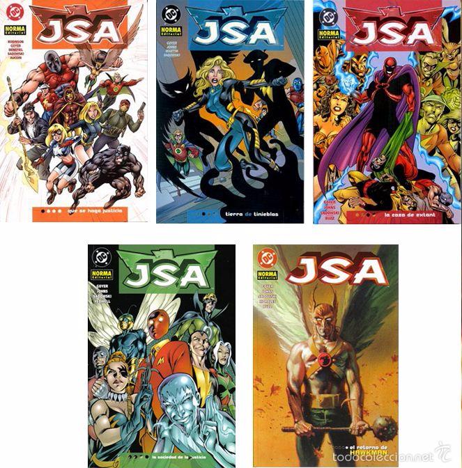 C&oacute;mics: JSA .COL. COMPLETA de 5 TOMOS . PERFECTO ESTADO - Foto 1