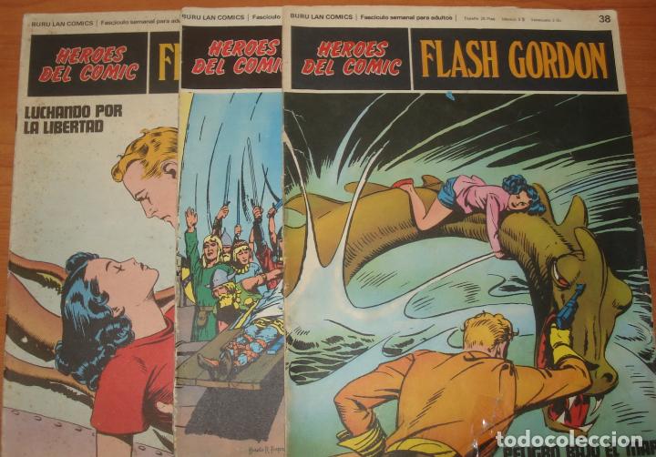 C&oacute;mics: Lote de 3 comics HEROES DEL COMIC. Flash Gordon, Principe Valiente. Editorial Burulan. - Foto 1