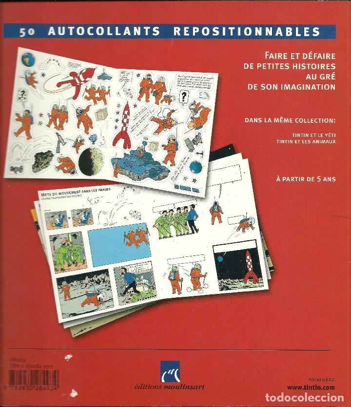 C&oacute;mics: TINTIN DANS LESPACE. COMIC EN FRANCES DE TINTIN EN EL ESPACIO CON PEGATINAS REPOSICIONABLES. - Foto 2