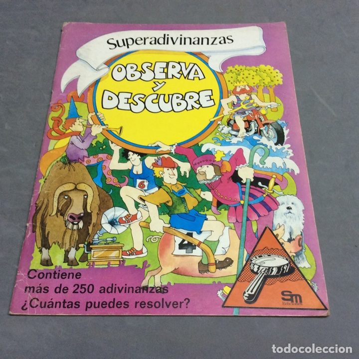 Comics: OBSERVA Y DESCUBRE. EDICIONES SM, 1978, MAS DE 250 ADIVINANZAS &iquest; CUANTAS PUEDES RESOLVER ?